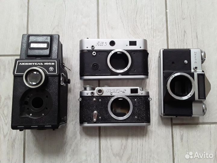 Фотоаппараты СССР, на запчасти, одним лотом