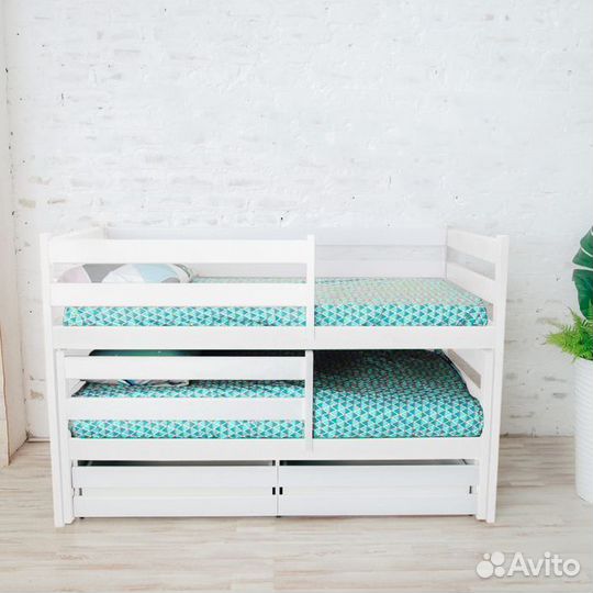 Кроватка берёза выдвижная матрешка эко для малыша