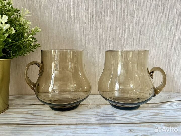 Кружка цветное стекло большая кружка СССР