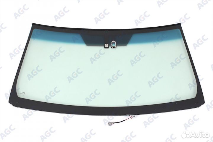 AGC toyota landcruiser 150 prado 2009- стекло ветровое зеленое/зеленая полоса -С обогревом зоны двор