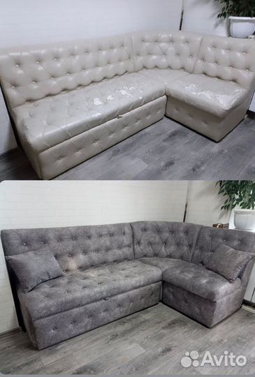 Перетяжка реставрация мягкой мебели