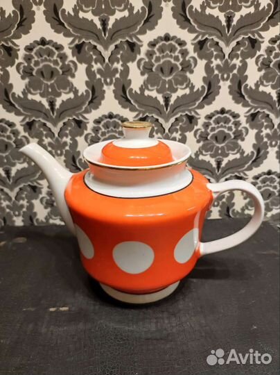 Заварочный (доливной)чайник горох винтаж