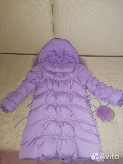 Пуховик девочке 98 см