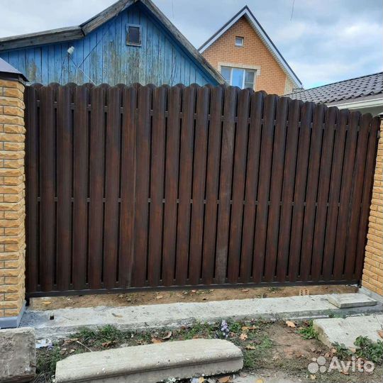 Откатные ворота с приводом