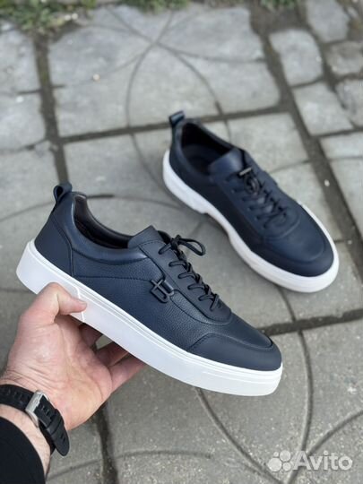 Кеды мужские кожаные