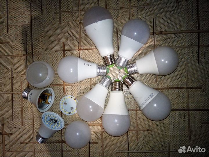 Нерабочие лампы светодиодные e27, пакетом