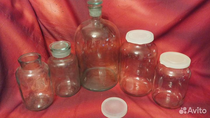 Банки стеклянные 5л; 2,5л и 2,5л ; 10лссср