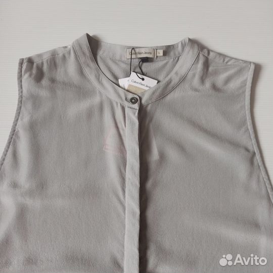 Новая 100% шелк рубашка Calvin Klein оригинал