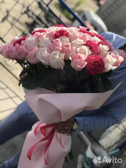 Розы Эквадор большие букеты