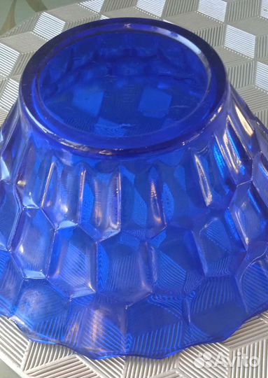 Салатник, синее стекло, СССР