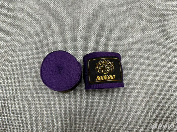 Бинты боксерские фиолетовые Buakaw 4 м