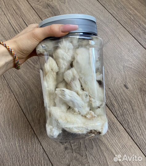 Сушеные лапы кролика лакомство для собак