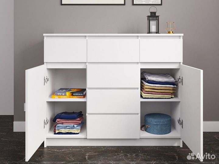 Белая тумба Комод под телевизор Современный стиль