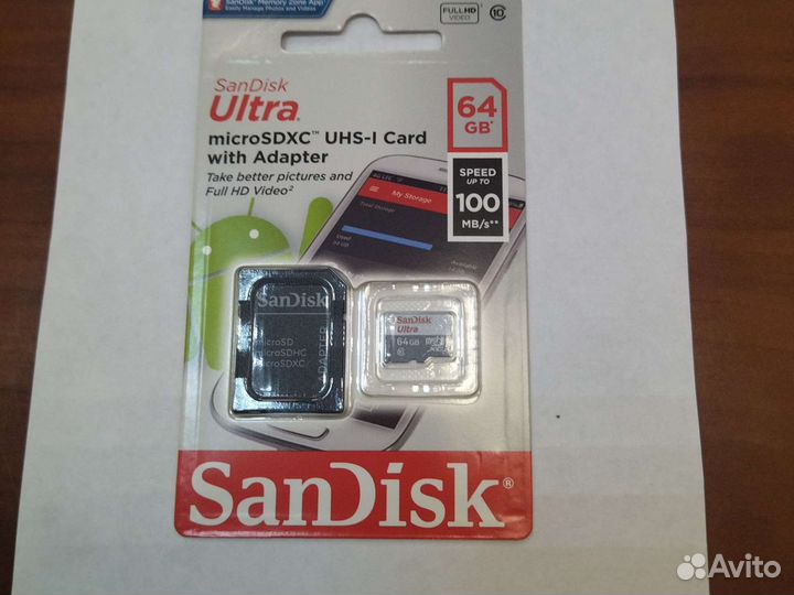 Карта памяти MicroSD 64gb
