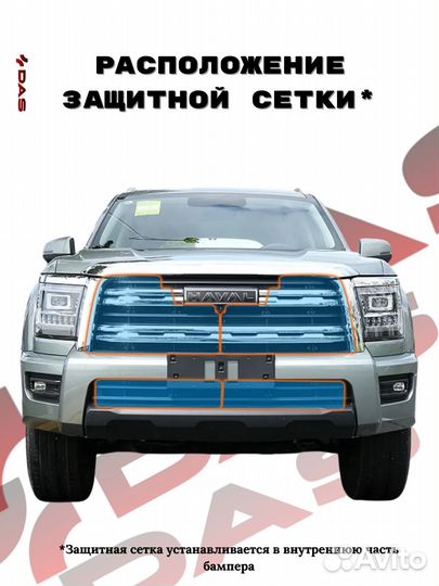 Защитная сетка под решетку радиатора Haval H5 / Хавал Н5 2024-2025 г.в