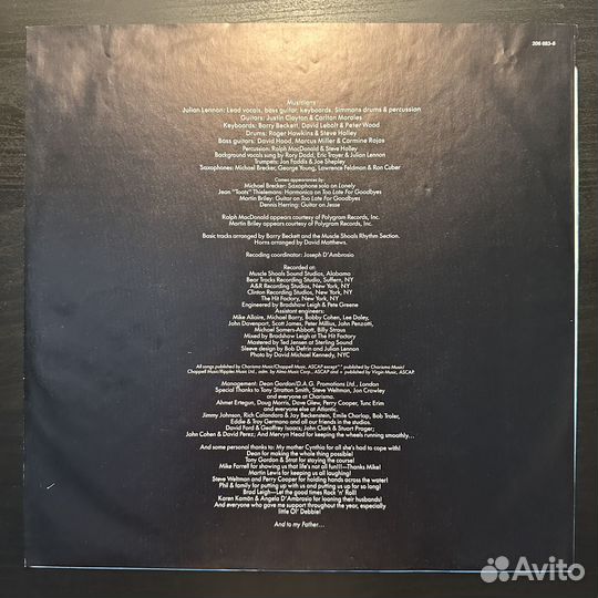 Julian Lennon – Valotte (Европа 1989г.)