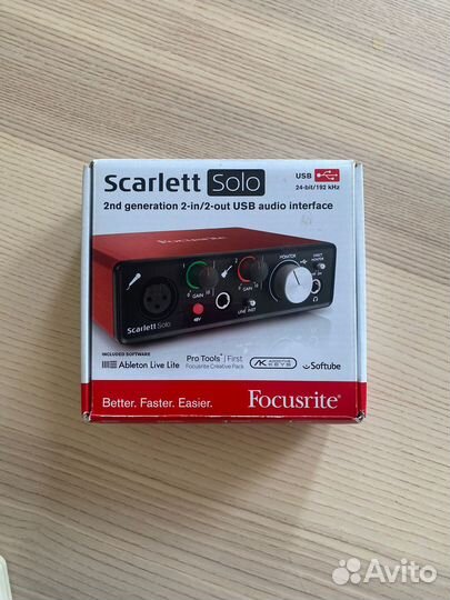 Внешняя Аудиокарта Focusrite scarlett solo 2nd gen