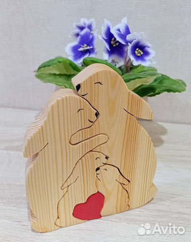 Деревянные фигурки, семейные пазлы, подарок