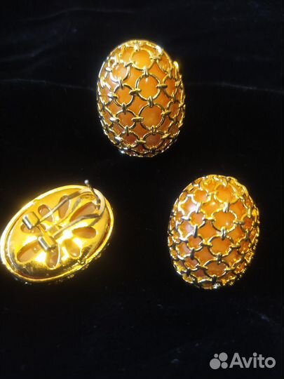 Серьги клипсы с кольцом набор