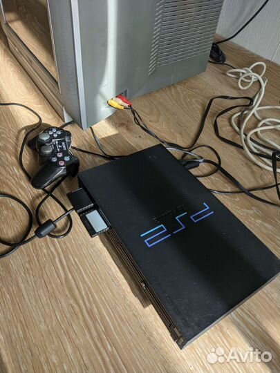 Sony PS2 FAT scph30004R +fmcb +флэшка 32гб +тв