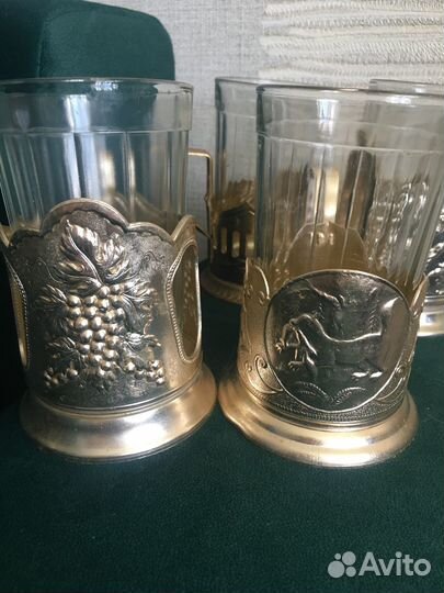 Посуда СССР подстаканник стакан гранёный
