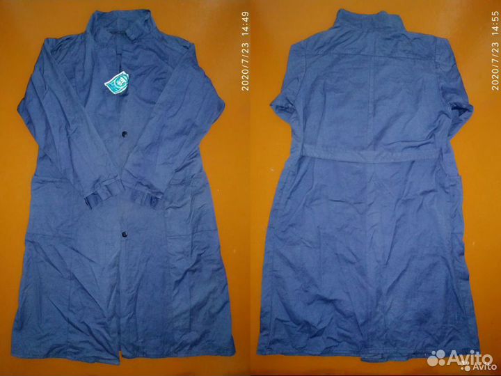 Халаты рабочие защитные женские и мужской х/б СССР