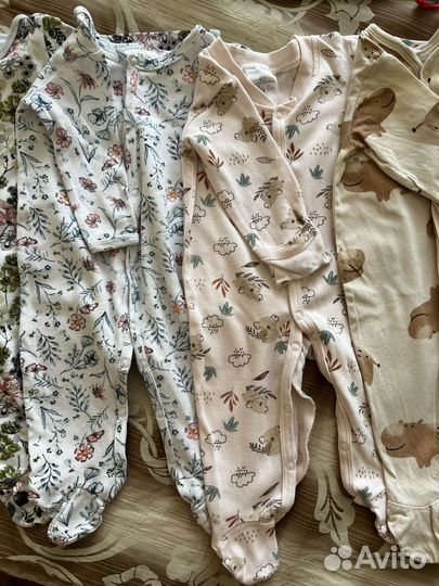 Слипы пакетом 62 размер для деовчки 0-3 месяца