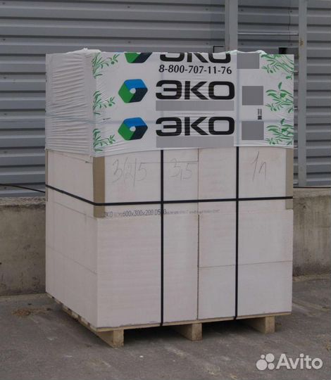 Блок газосиликатный, Газобетон, Газосилкат, Эко