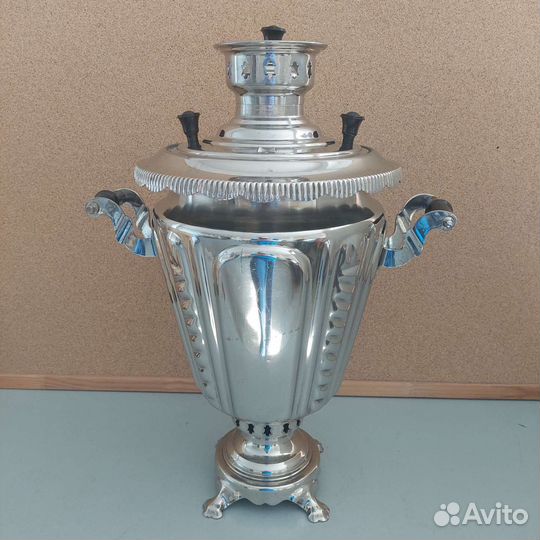 Самовар угольный (жаровой) с подносом и трубой