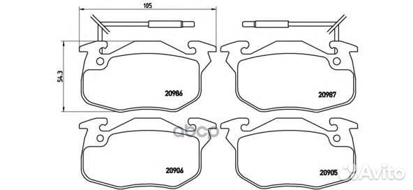 Колодки тормозные дисковые перед P68010 Brembo