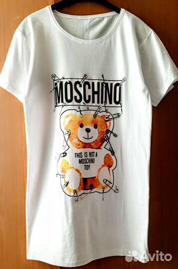 Туника в стиле Моsсhinо белая,хлопок,р.42-48 Новая