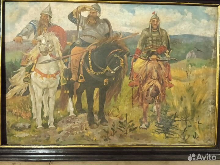 Картина Три Богатыря Васнецов Копия Багет Рама