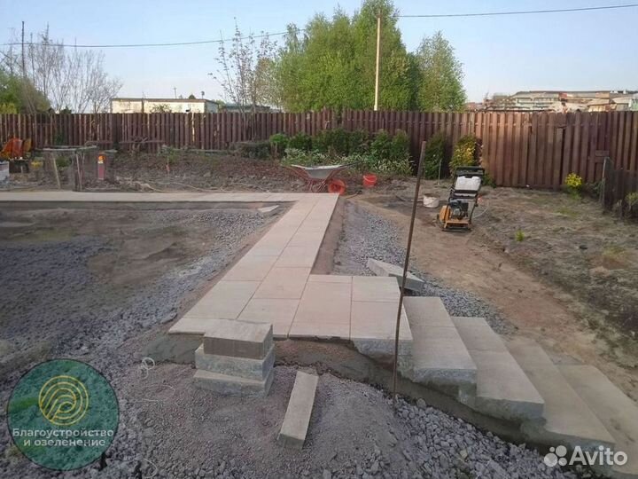 Тротуарная плитка с укладкой