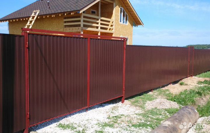 Забор из профнастила под ключ