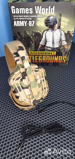 Большие, игровые наушники Army-97 с микрофоном