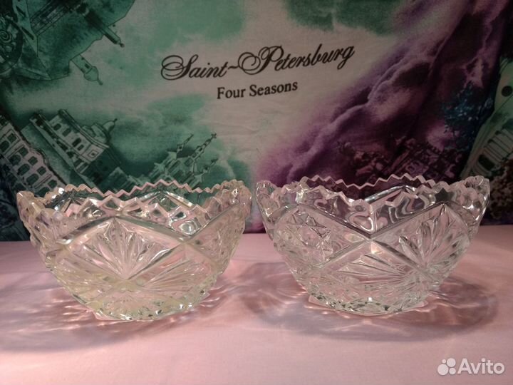 Ваза хрусталь СССР 2 шт