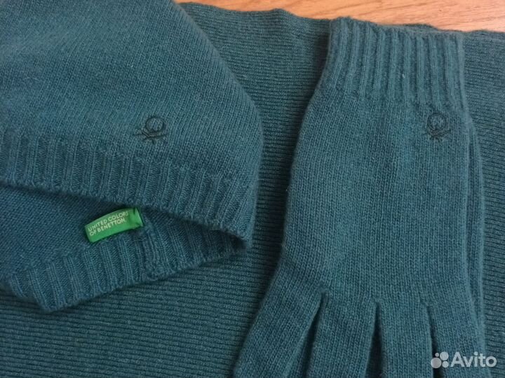 Комлект шапка шарф перчатки женский