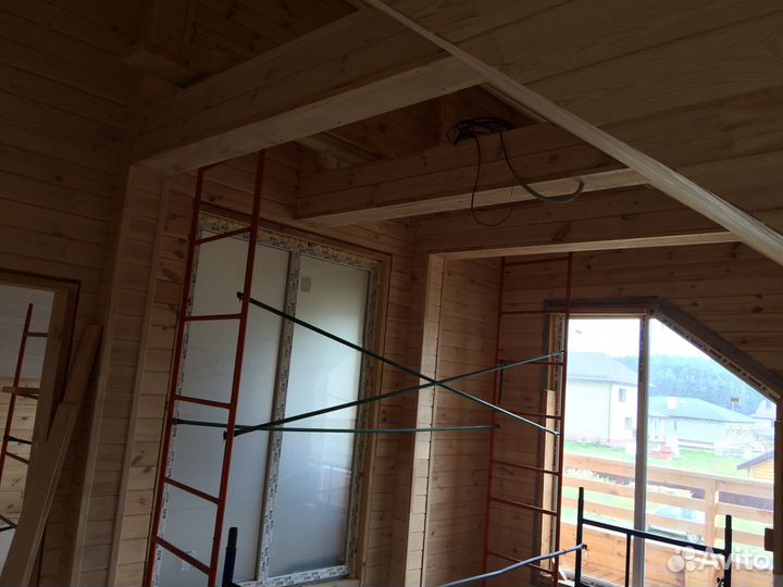 Деревянный экологичный дом из двойного бруса