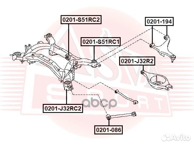 Сайлентблок infiniti FX 0201S51RC2 asva