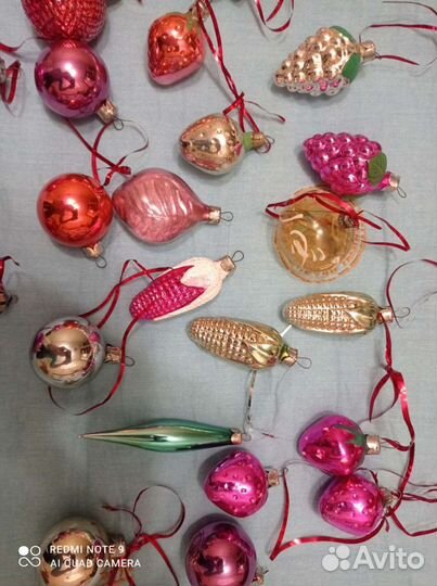 Елочные игрушки СССР для ёлки малютки 30 шт