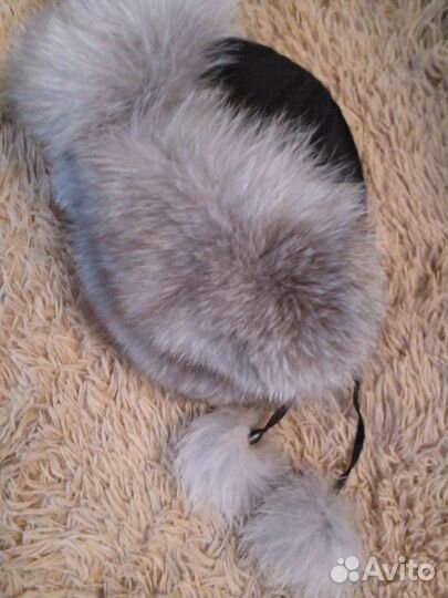 Шапка ушанка женская с натуральным мехом