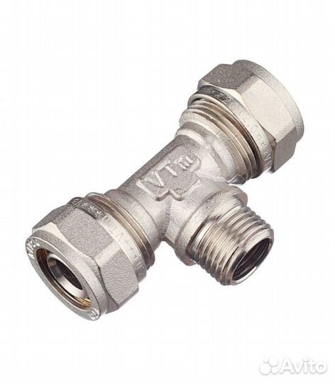 Тройник 20 обж(ц) х 1/2 нр(ш) х 20 обж(ц)