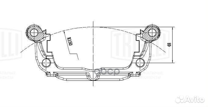 Скоба суппорта для а/м Chevrolet Cruze (09) зад