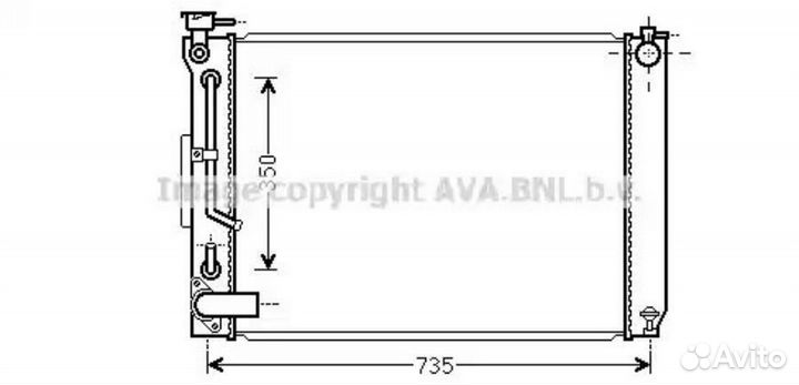 Радиатор lexus RX300 05- 3.0i