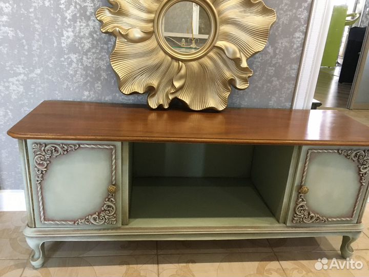 Тумба дизайнерская. Массив дерево. Винтаж