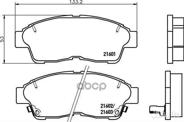 Колодки тормозные дисковые перед (PF-1322)