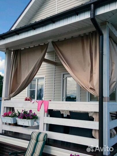Уличные шторы для беседки веранды