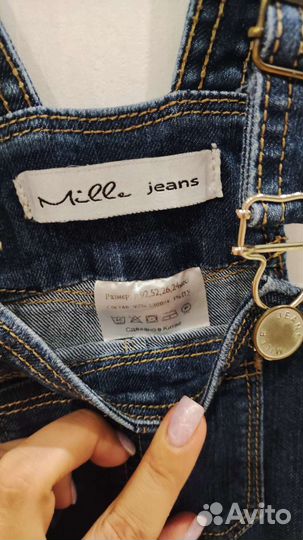 Джинсовый комбинезон для девочки 92