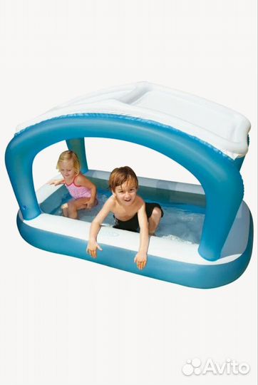 Детский надувной бассейн с крышей
