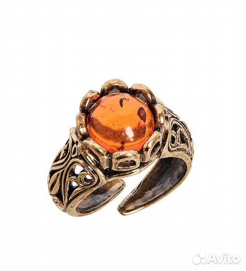 Кольцо Весенний бал (латунь, янтарь) A2161262